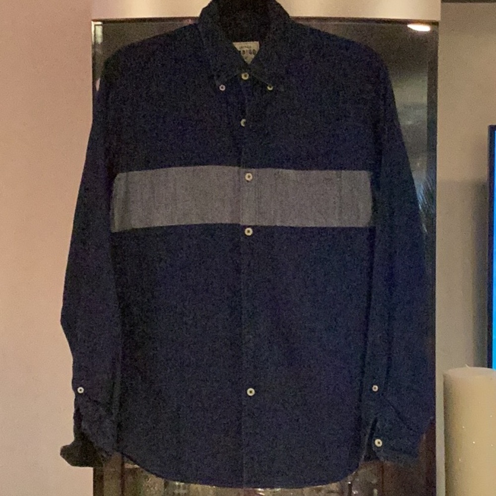 Indigo button down